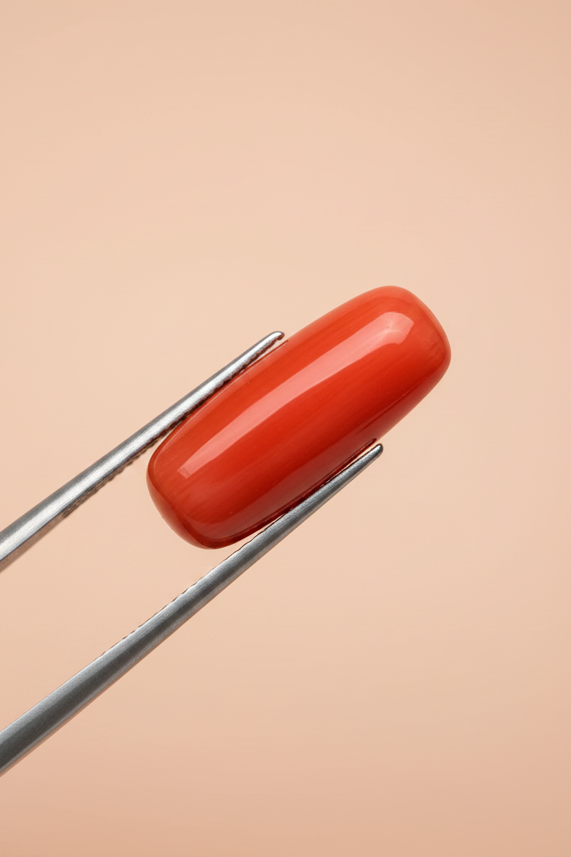 Italian Red Coral Extreme Macro Tweezer Shot
