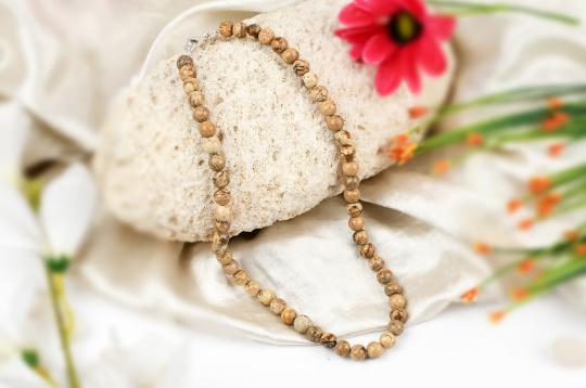 Picture Jasper Necklace (8 mm)-108 Beads
