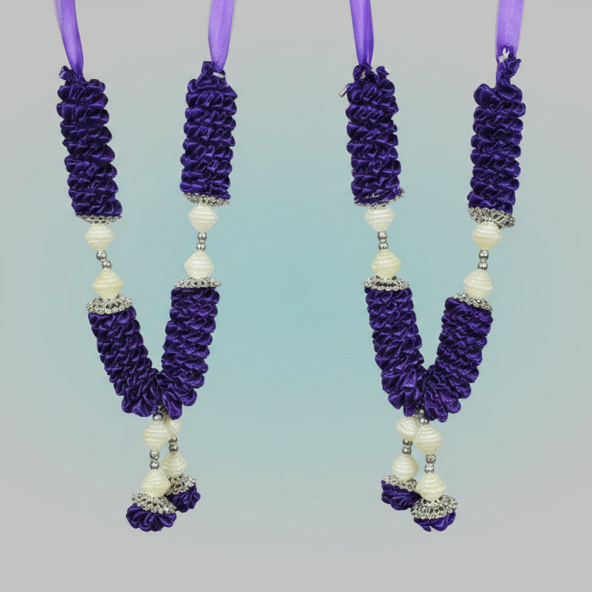Deity Garlands Medium Set of 2 (Design XII)-Purple