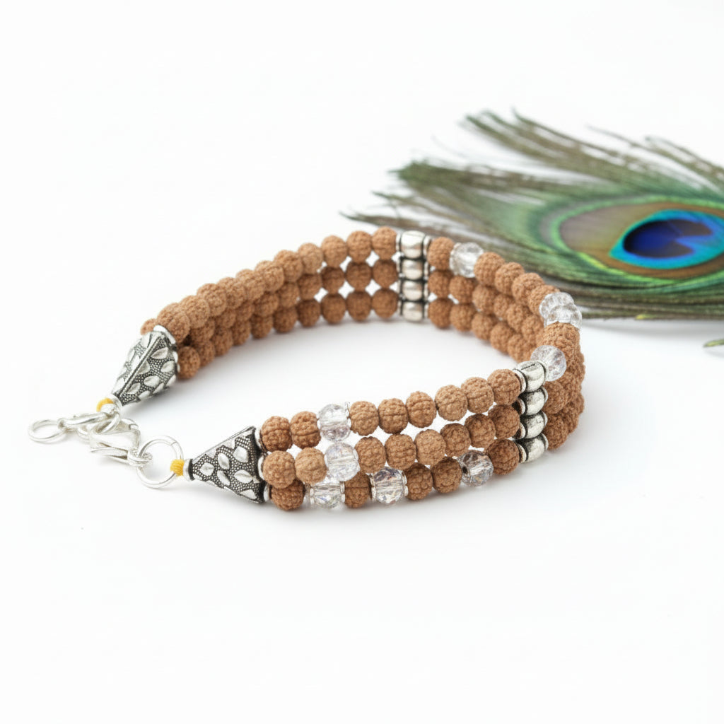 Rudraksha Bracelet - 4 mm - Triple Turn