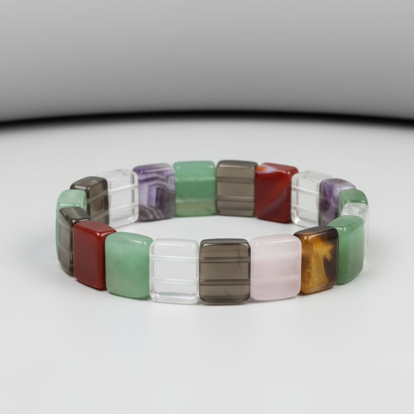 Navratna Gemstone Bracelet (Design II)-Cushion Beads