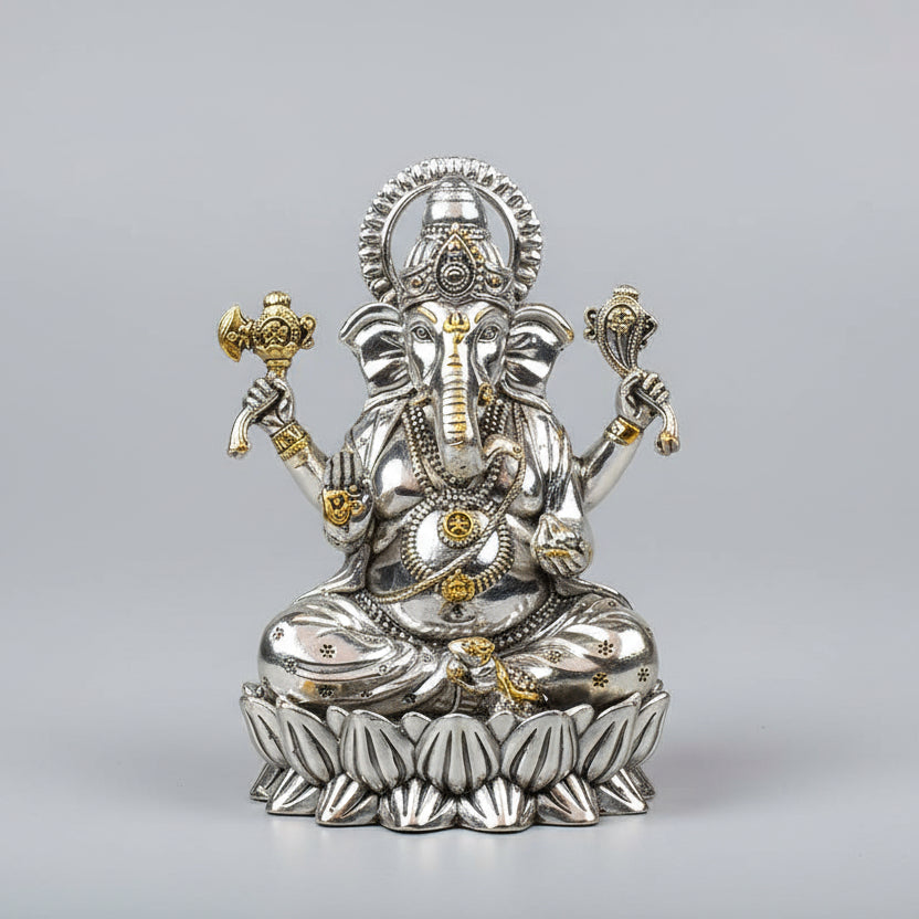 Kamal Ganesh Ashtadhatu Idol