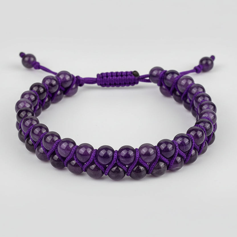 Amethyst Double Layer Thread Bracelet