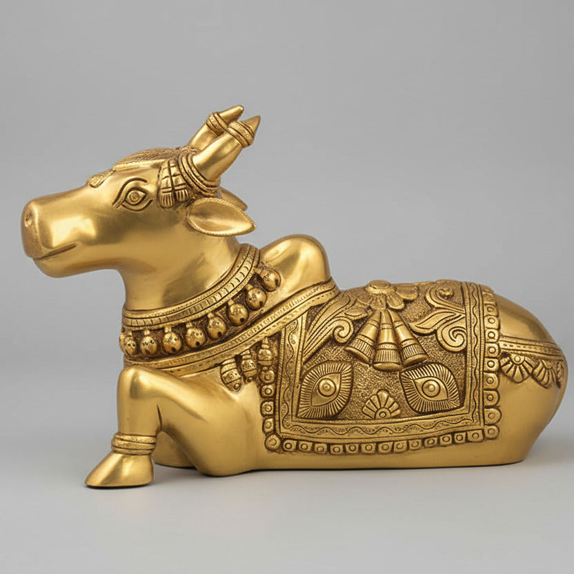 Shiv Nandi Bull Brass Idol