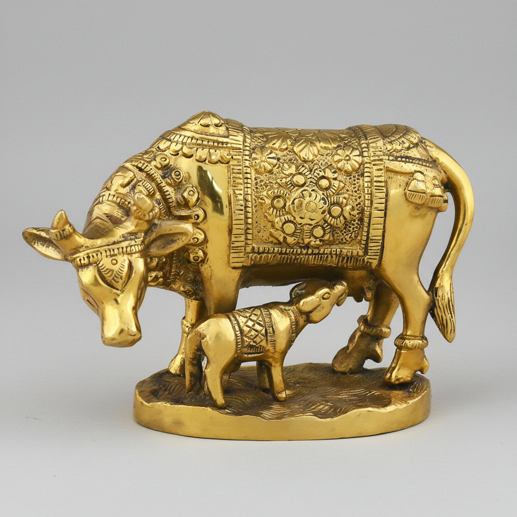 Gau Mata Brass Murti