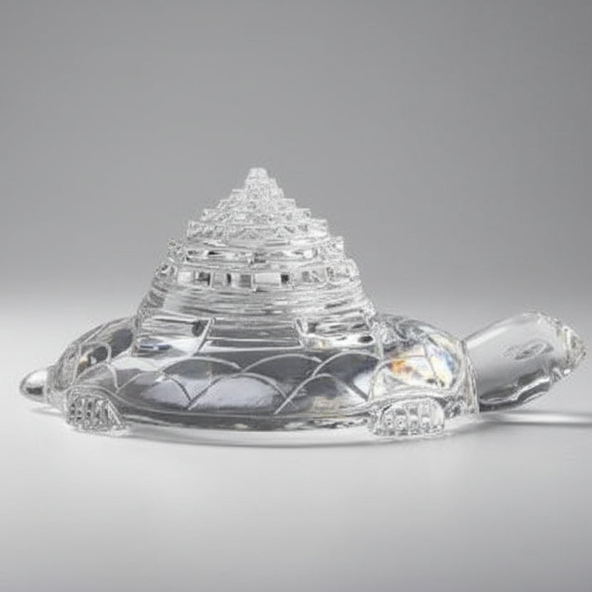 Shree Yantra in Sphatik on Tortoise 248 gms