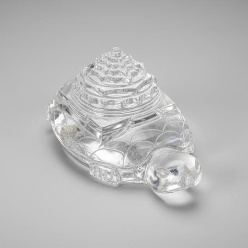 Shree Yantra in Sphatik on Tortoise 248 gms