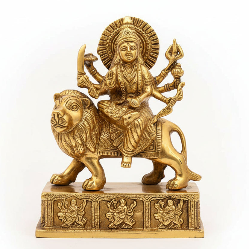 Goddess Durga Brass Murti