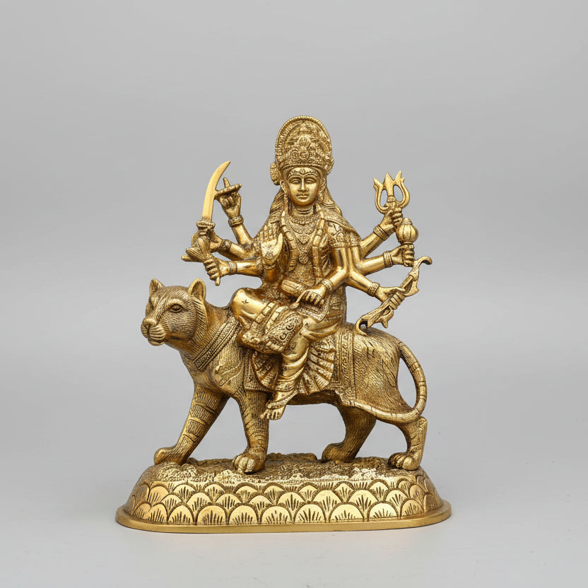 Sherawali Durga Mata Brass Murti