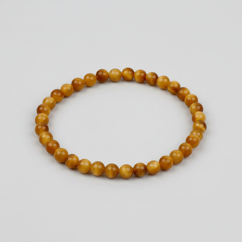 Brown Cats Eye Adjustable Thread Bracelet-6 mm