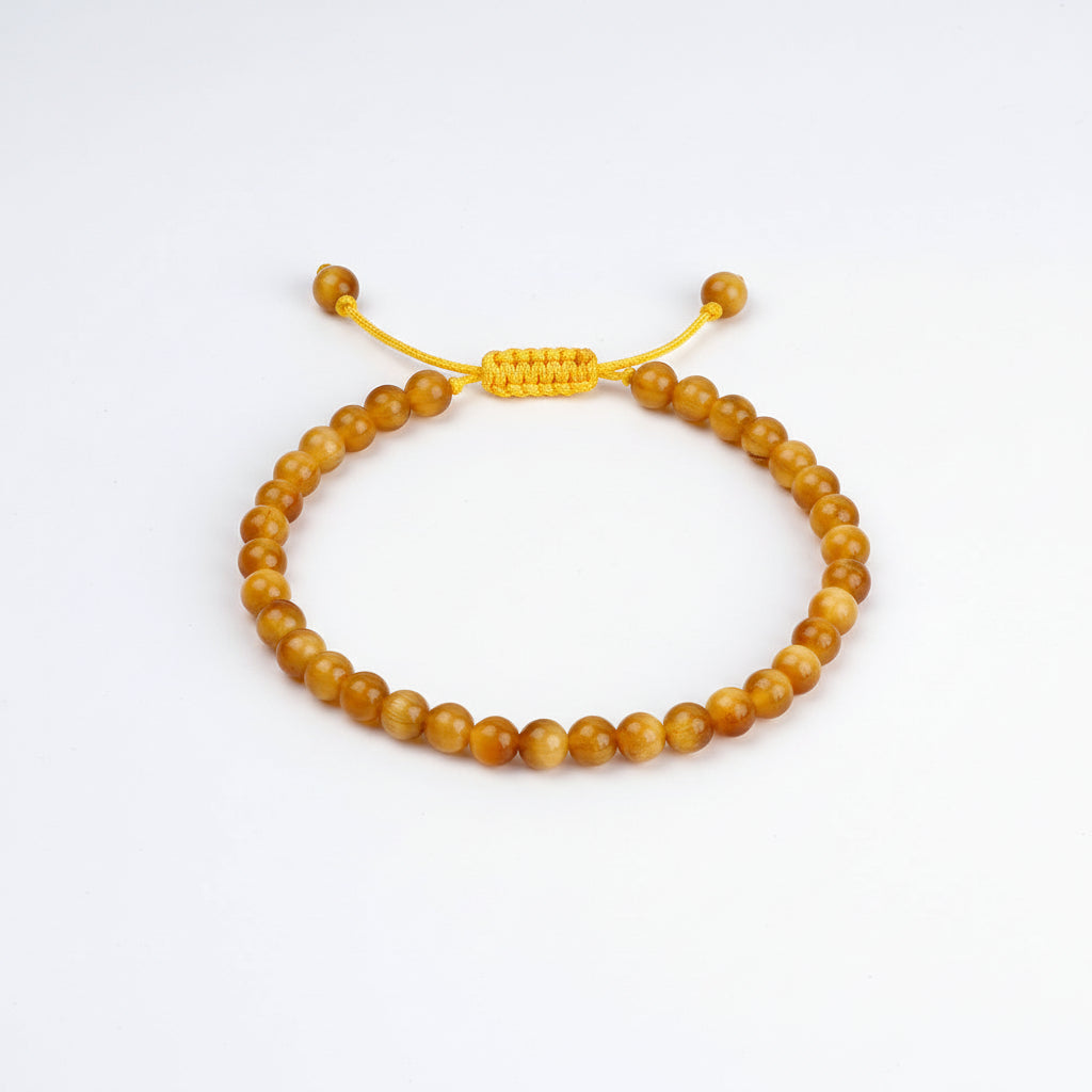 Brown Cats Eye Adjustable Thread Bracelet-8 mm