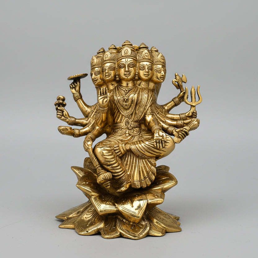 Gayatri Mata Brass Murti
