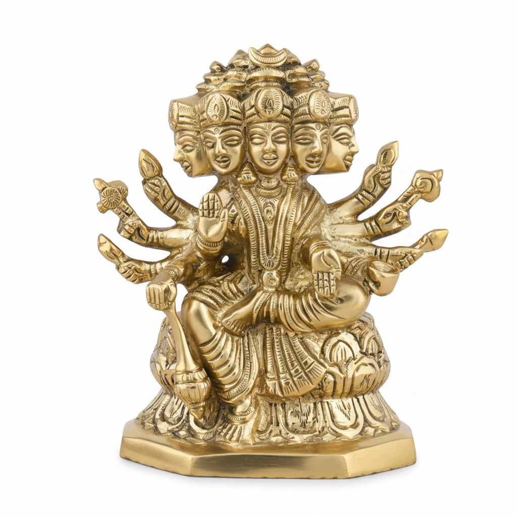 Goddess Gayatri Brass Idol