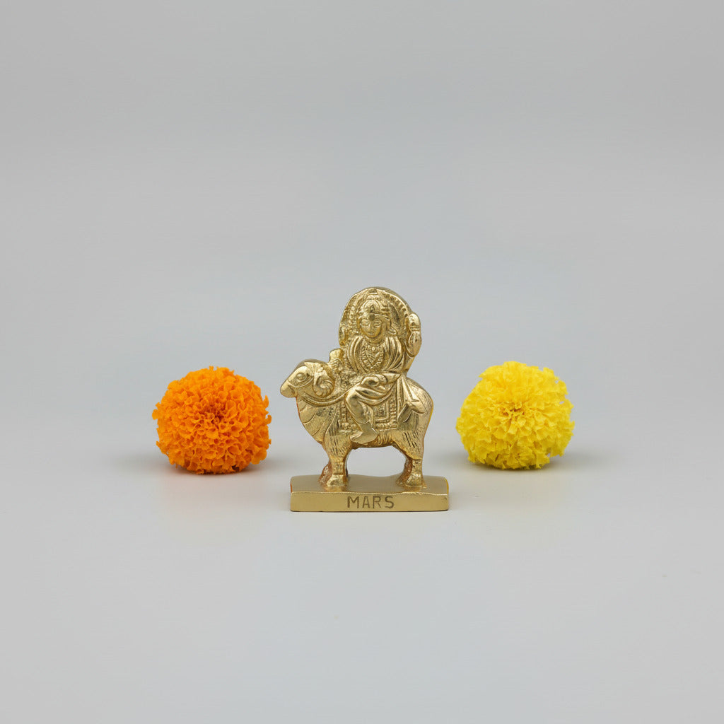 MarsMangal Graha) Brass Idol-Gold Finish
