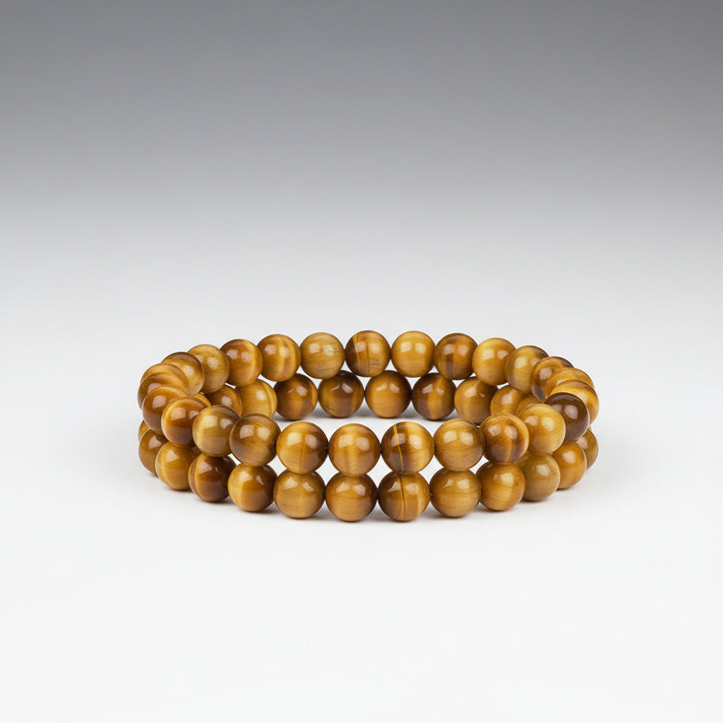 Brown Cats Eye Spiral Stack Bracelet-6 mm