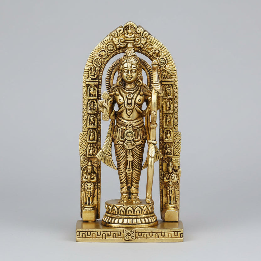 Ram Lalla Sri Ayodhya Mandir Brass Idol - 6 inches