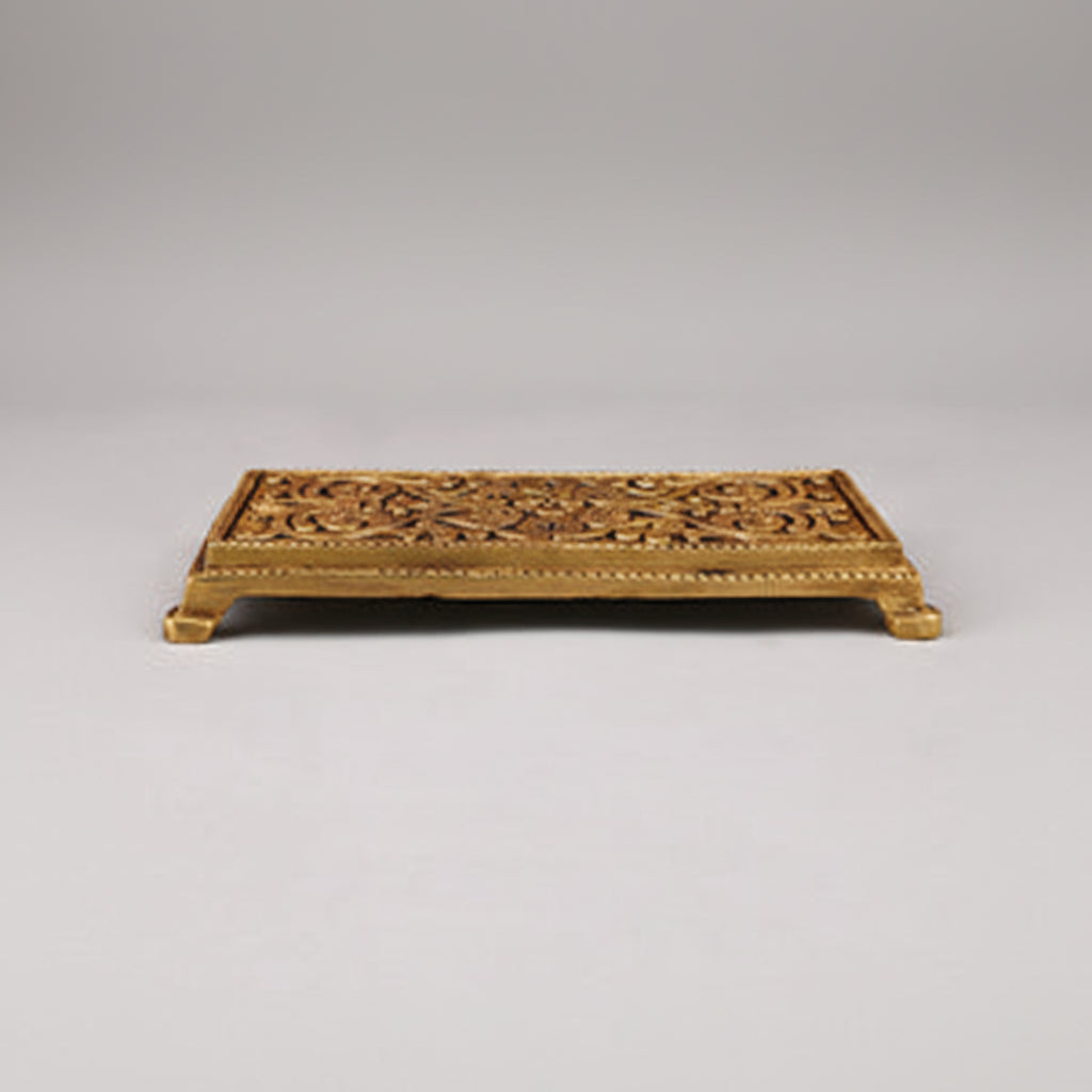 Rectangular Brass Pooja Chowki Pedestal-Small