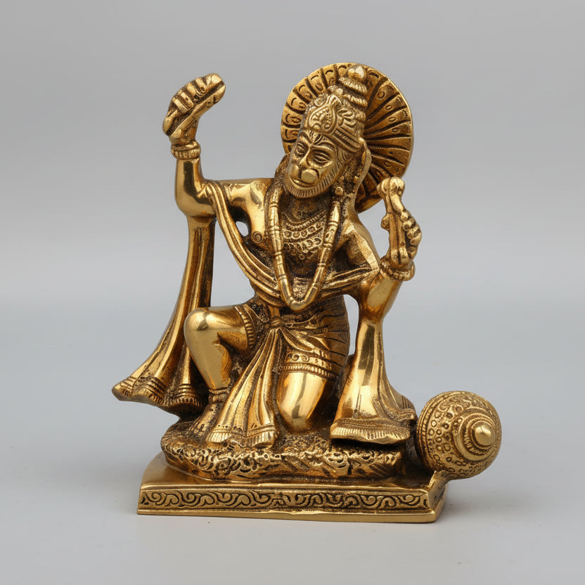 Hanuman Mudra Brass Idol
