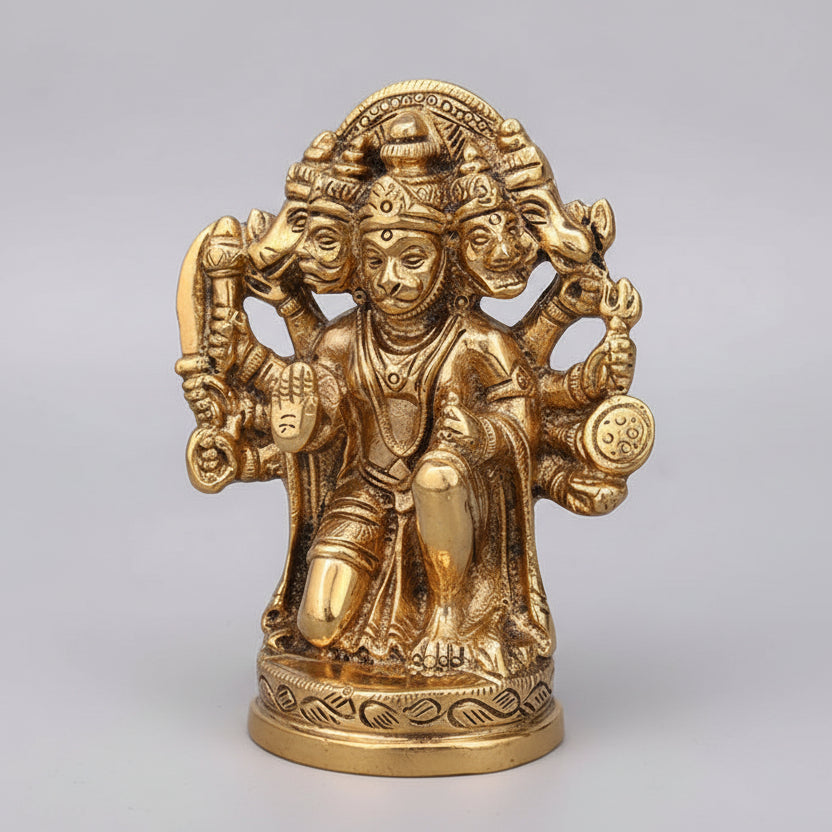 Punchmukhi Hanuman Brass Murti