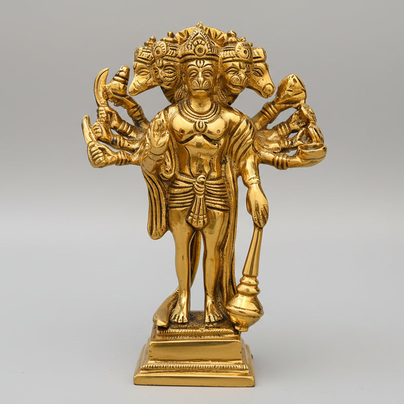 Panchmukhi Hanuman Brass Murti