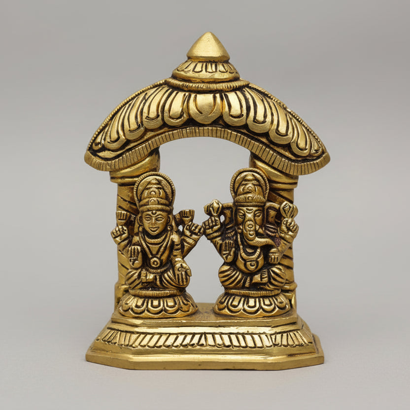 Ganesh Laxmi Brass Idol Set