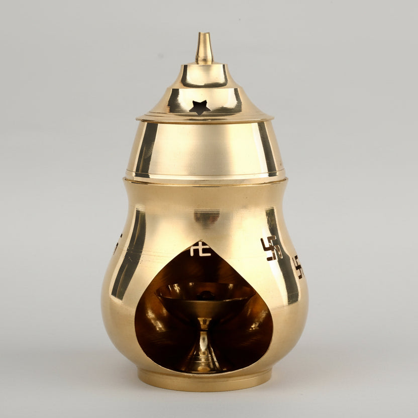 Brass Kapoor Dhoop & Diya Holder