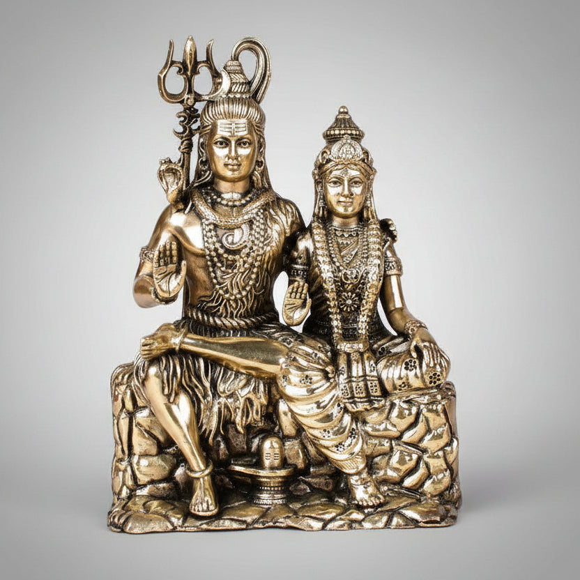 Shiva Parvati Ashtadhatu Idol