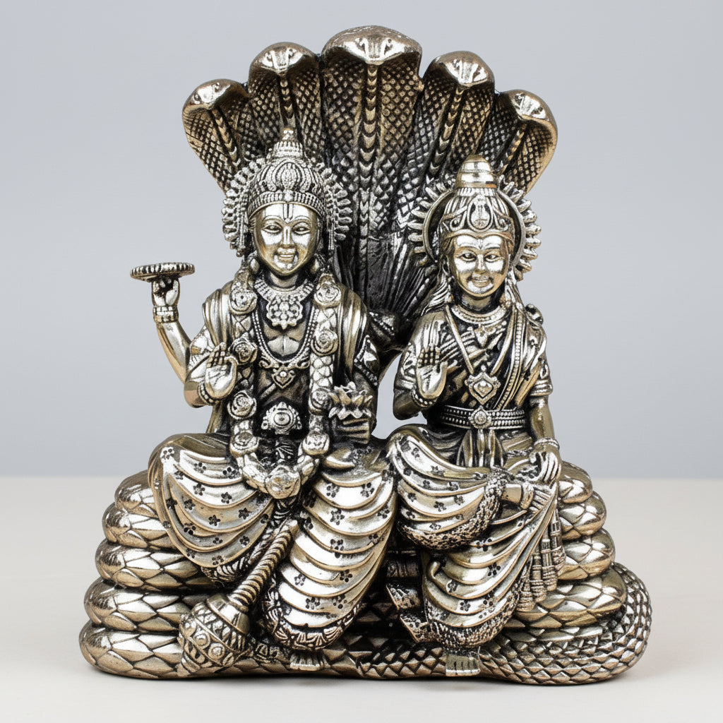 Laxmi Narayan Sitting on Sheshnaag Ashtadhatu Idol