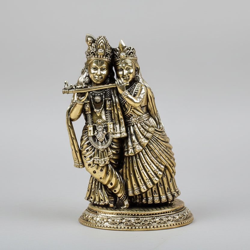 Radha Krishna Ashtadhatu Idol