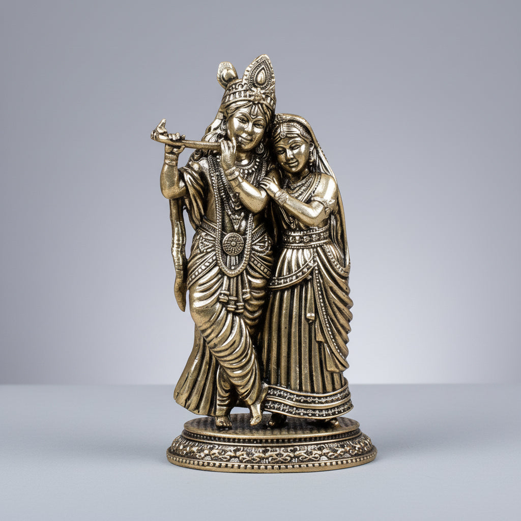 Ashtadhatu Radha Krishna Idol