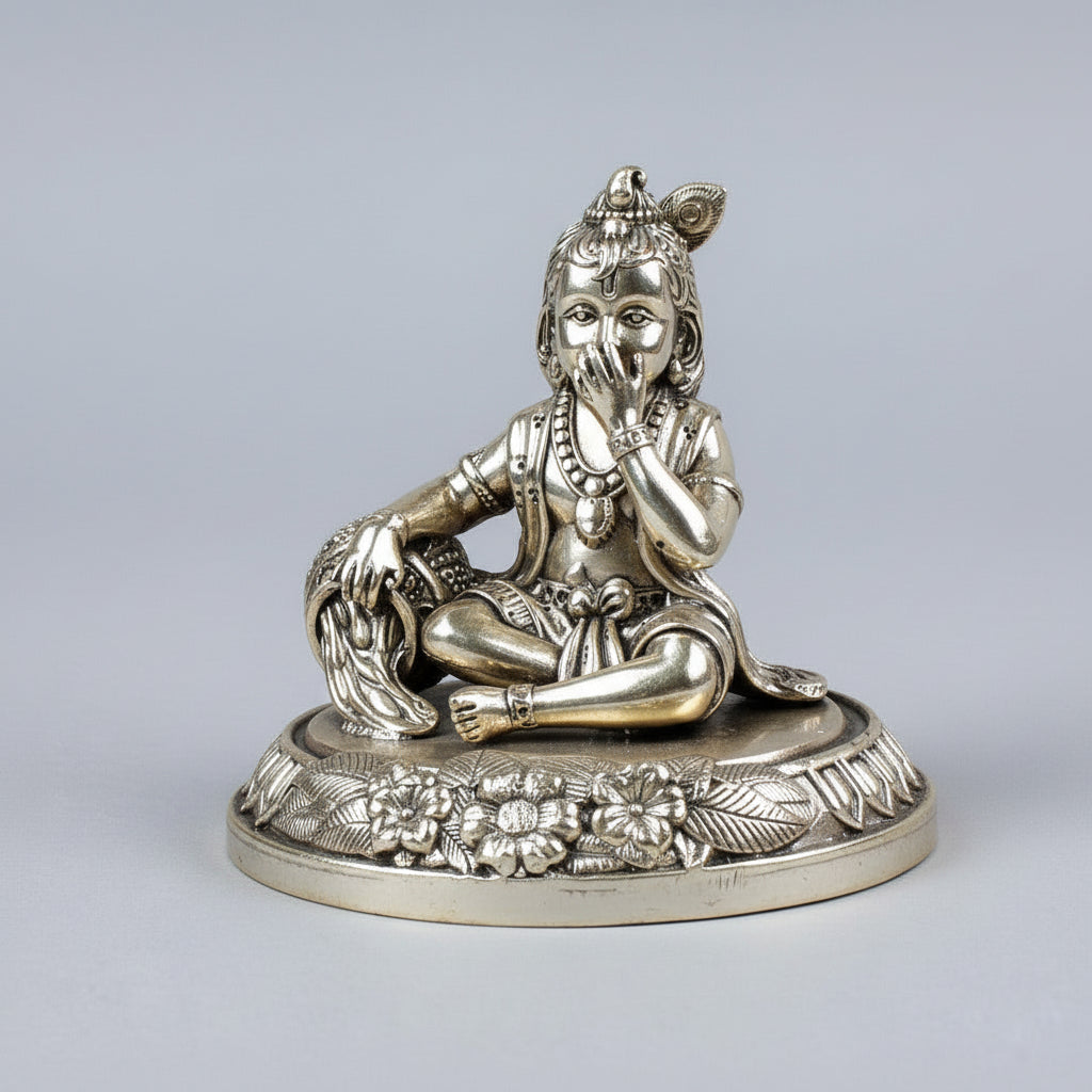 Makhanchor Bal Krishna Ashtadhatu Idol