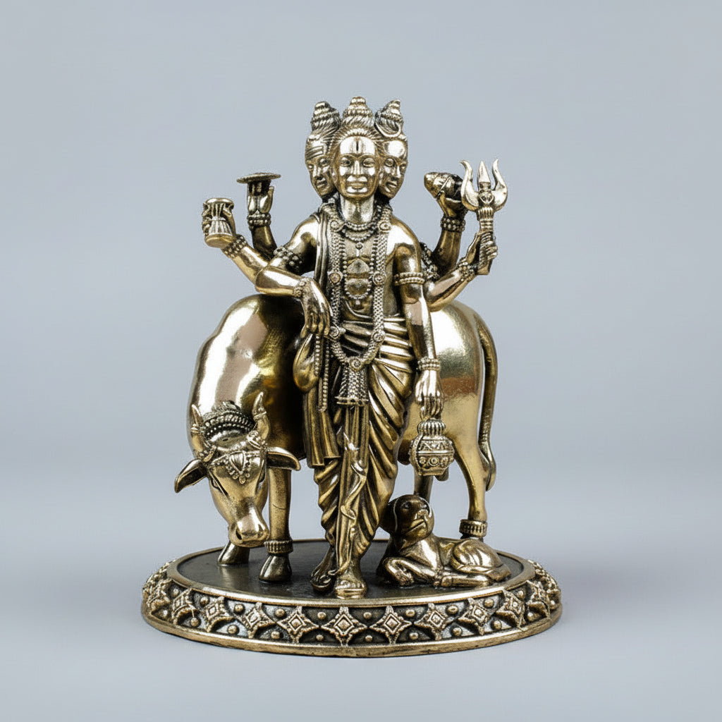 Lord Dattatreya Ashtadhatu Idol