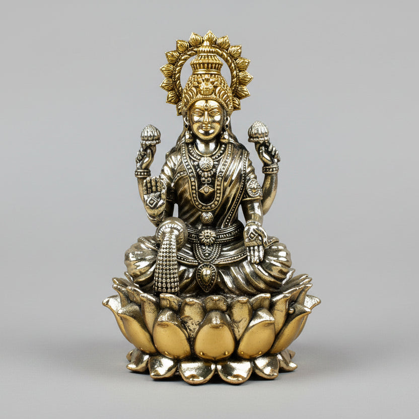 Goddess Lakshmi Ashtadhatu Idol