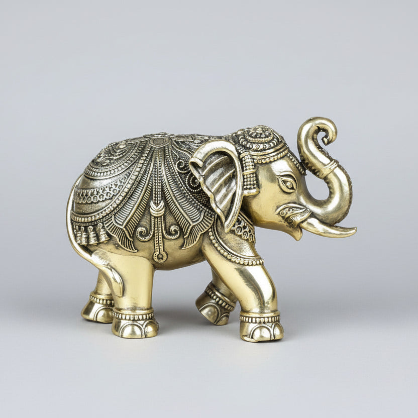 Elephant Gajeshwar Ashtadhatu Idol-One Piece