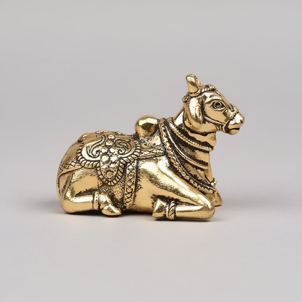 Nandi Shiva Vahan Ashtadhatu Idol-Large
