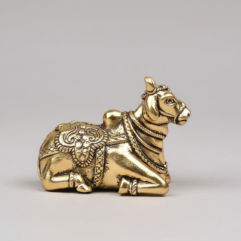 Nandi Shiva Vahan Ashtadhatu Idol-Medium
