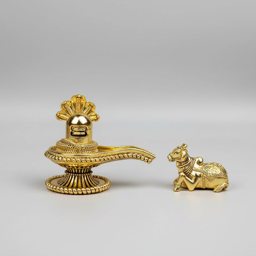 Ashtadhatu Shivling Nandi Set-Small