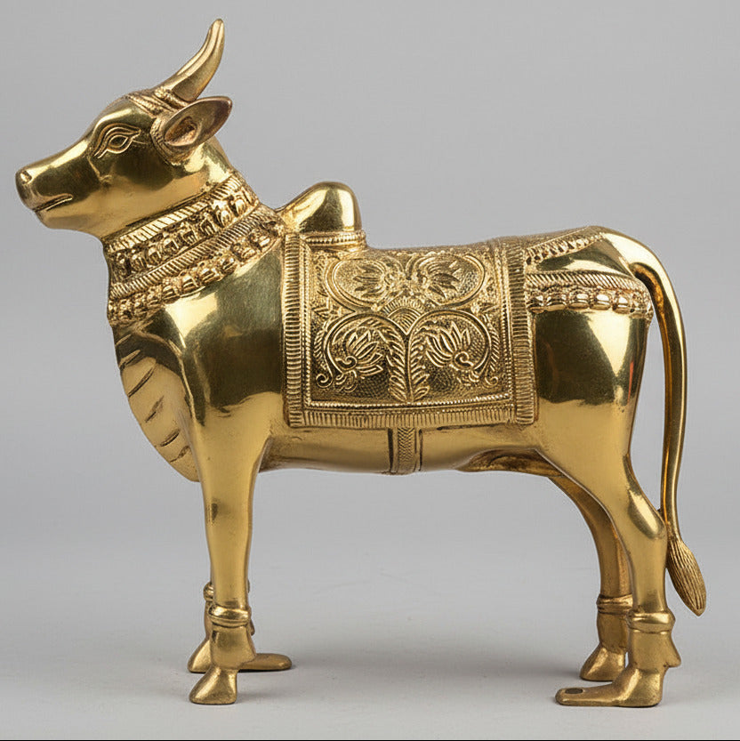 Standing Nandi Brass Murti