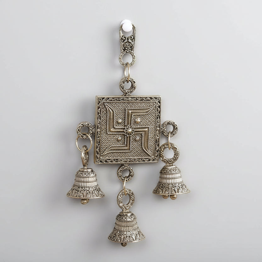 Ashtadhatu OM Swastik Door Hanging Bells