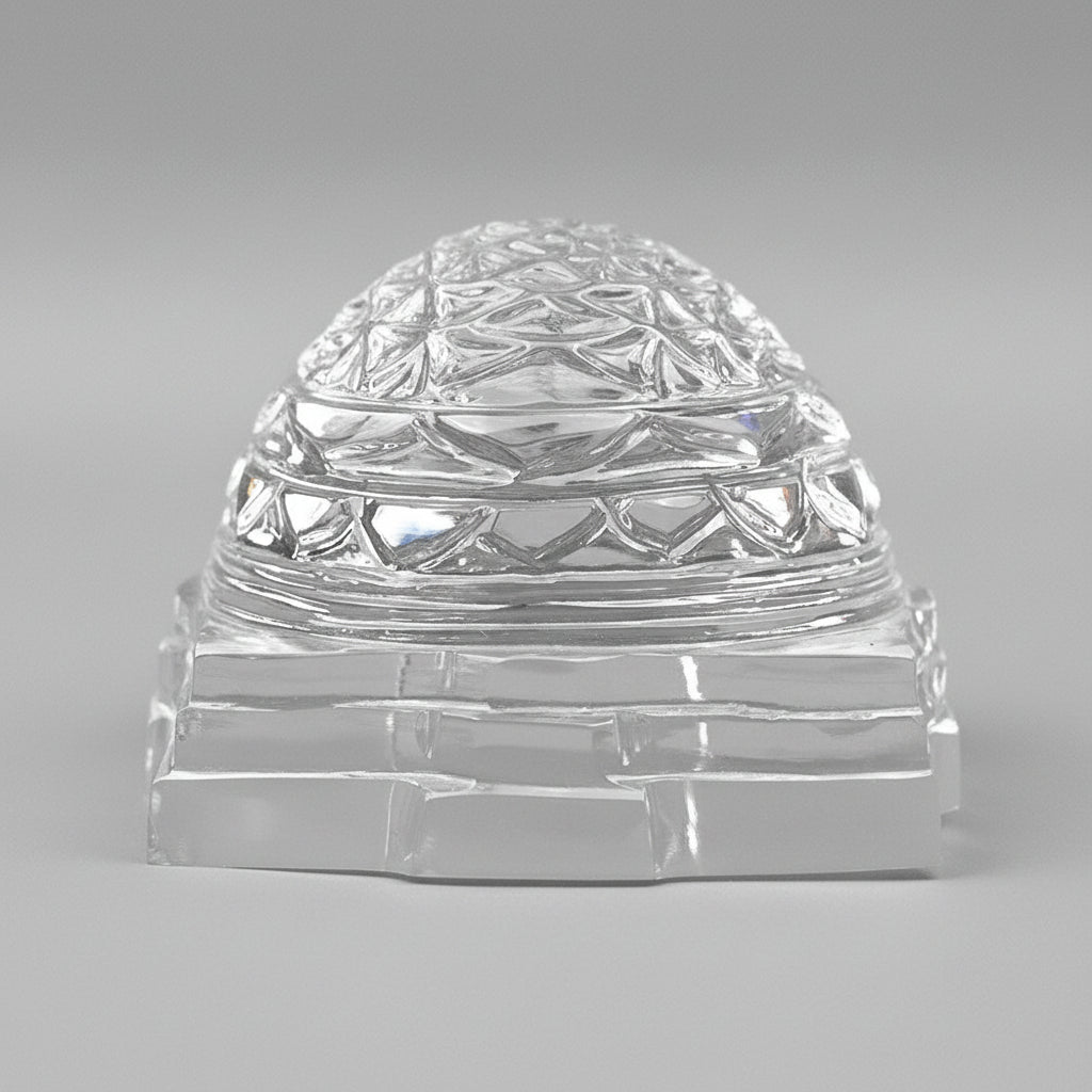 Meru Sphatik Shree Yantra (Dome Shape) - 213 gms