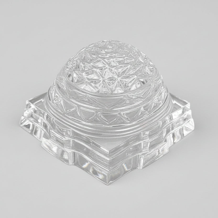 Meru Sphatik Shree Yantra (Dome Shape) - 213 gms