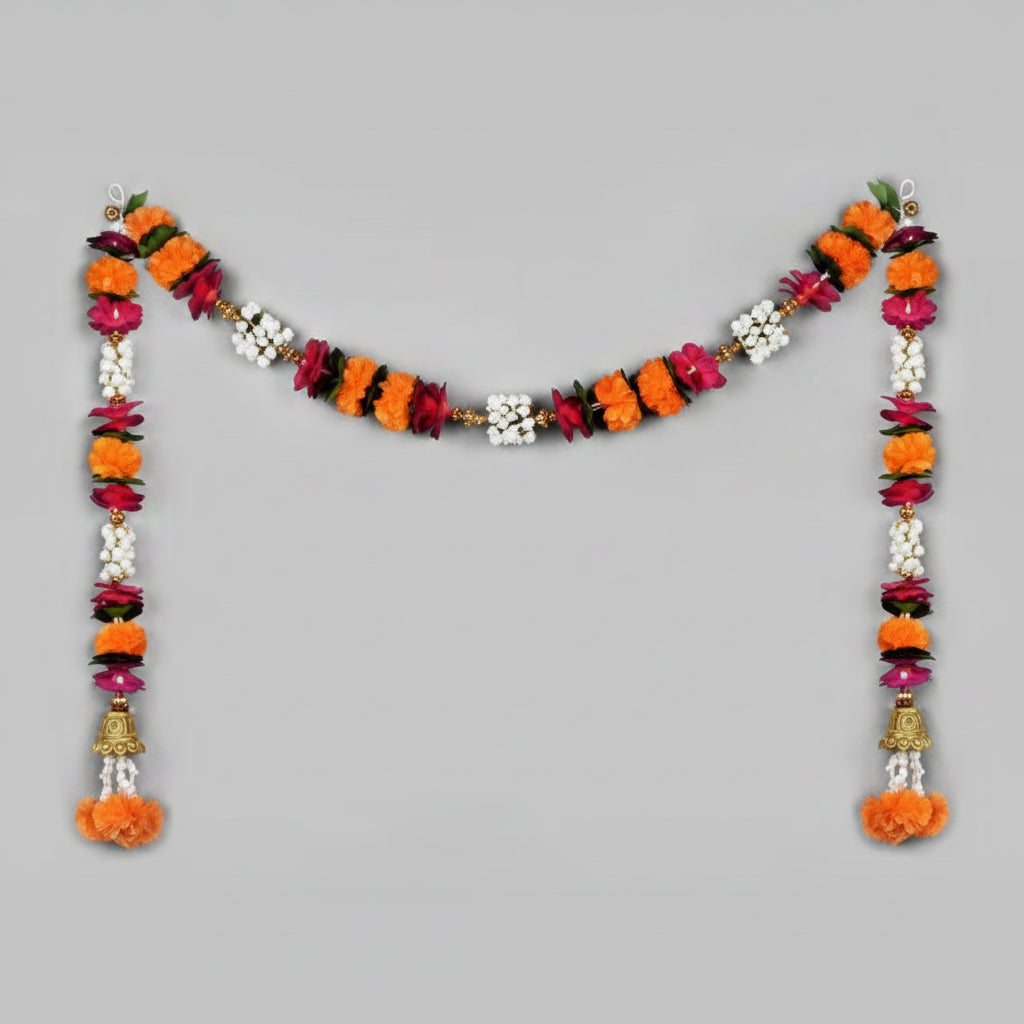 Mogra and Marigold Door Toran & Ladi Set For Diwali-Only Ladi (Set of 2)