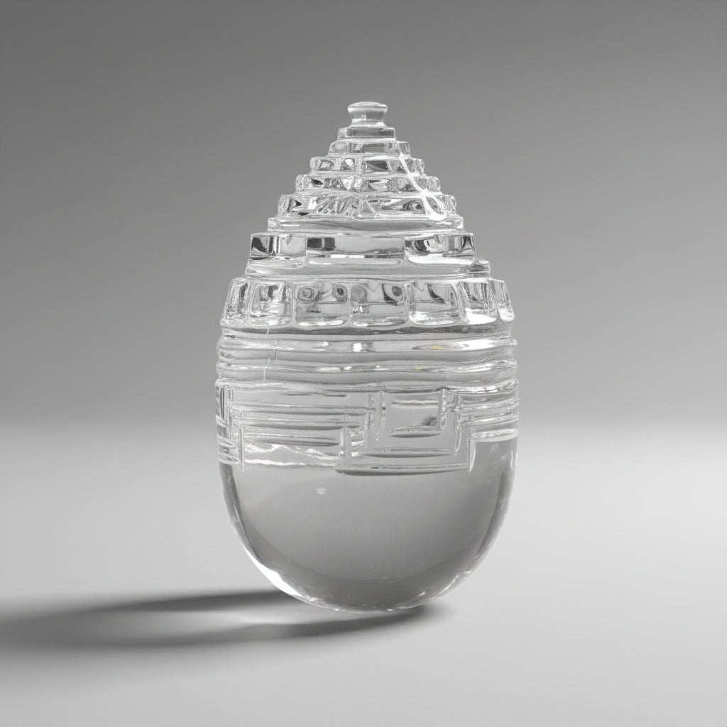 Sphatik Shree Yantra on Lingam - 124 gms