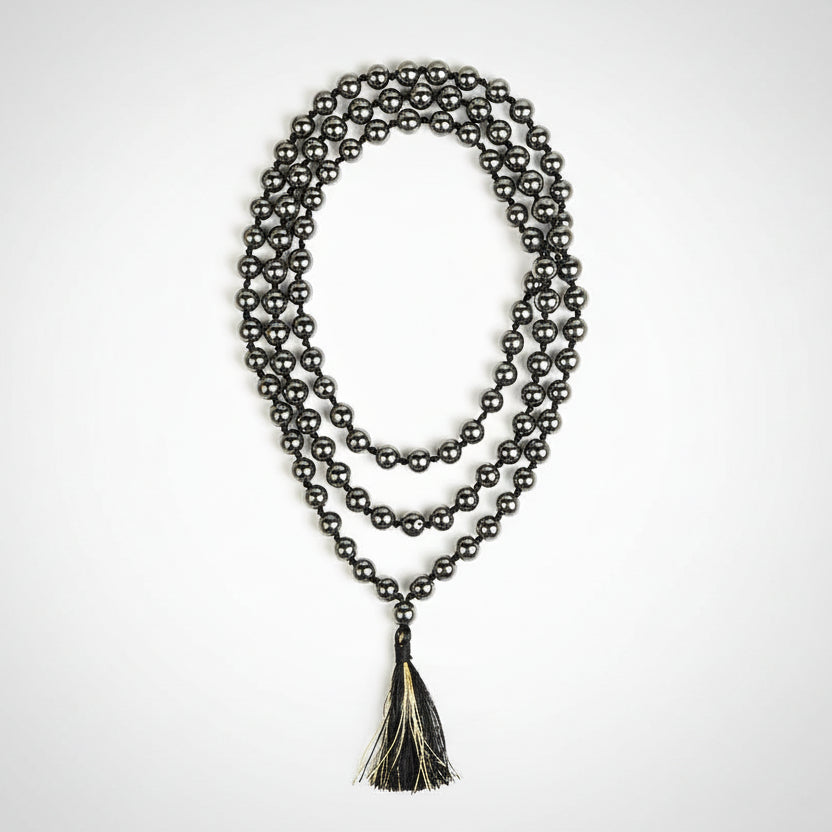 Natural Hematite Beads Mala-8 mm