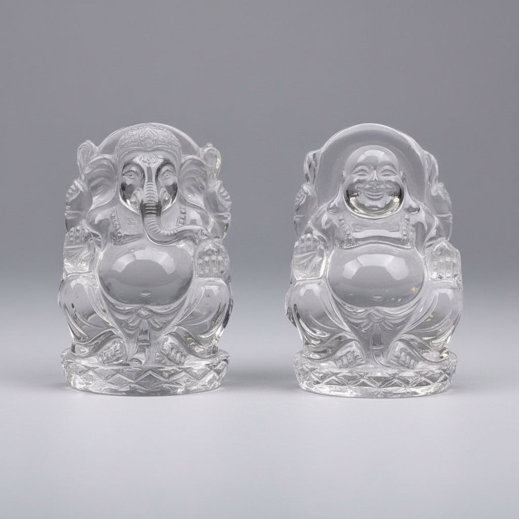 Ganesh Laxmi Gemstone Idols