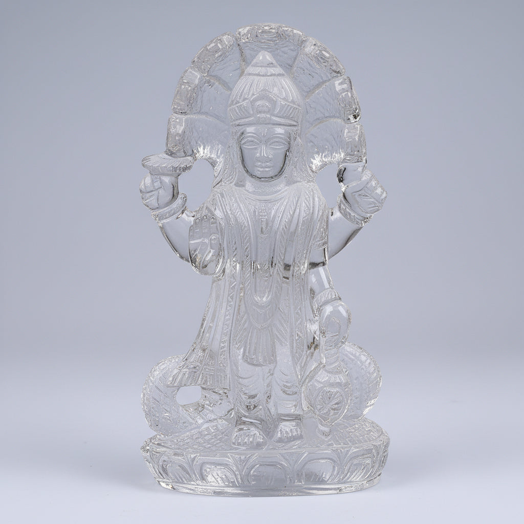Anant Vishnu Sphatik Idol - 724 gms
