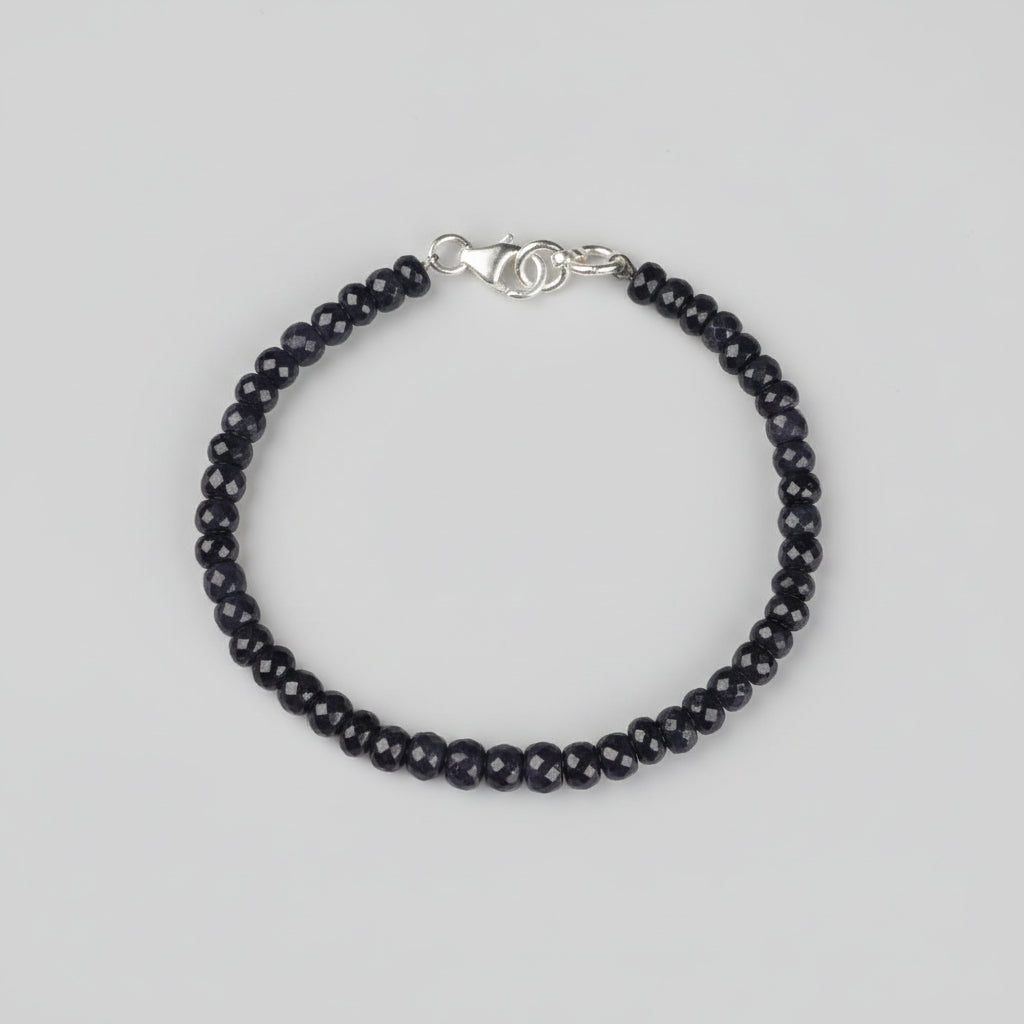Blue Sapphire Faceted Bracelet (Button Shaped)-59.65 Carat