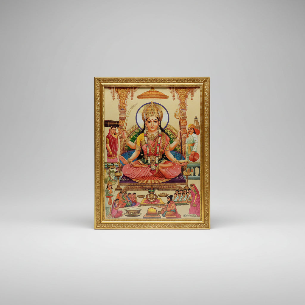 Goddess Santoshi Mata photo-With Frame II