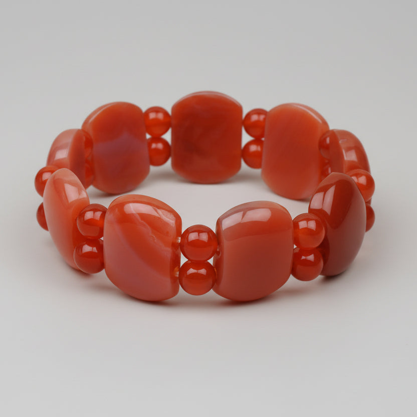 Fancy Red Carnelian Bracelet