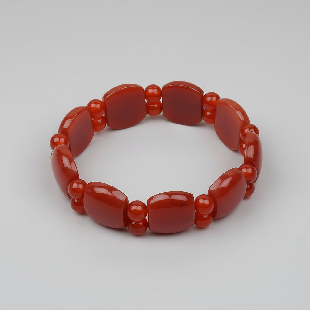 Fancy Red Carnelian Bracelet